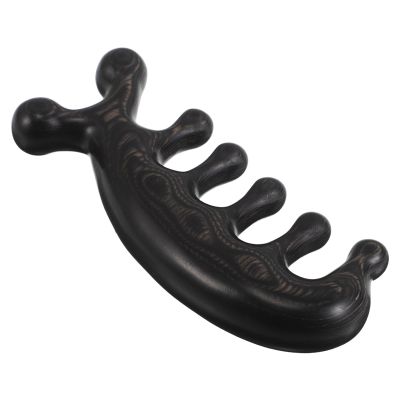 CATIEBYE Sandalwood Massage Comb for Scalp and Face Solid Wood Wide Tooth Guasha Comb with Thickened Design for Head Acupressure and Relaxation, Portable Multi-Functional Massager for Men