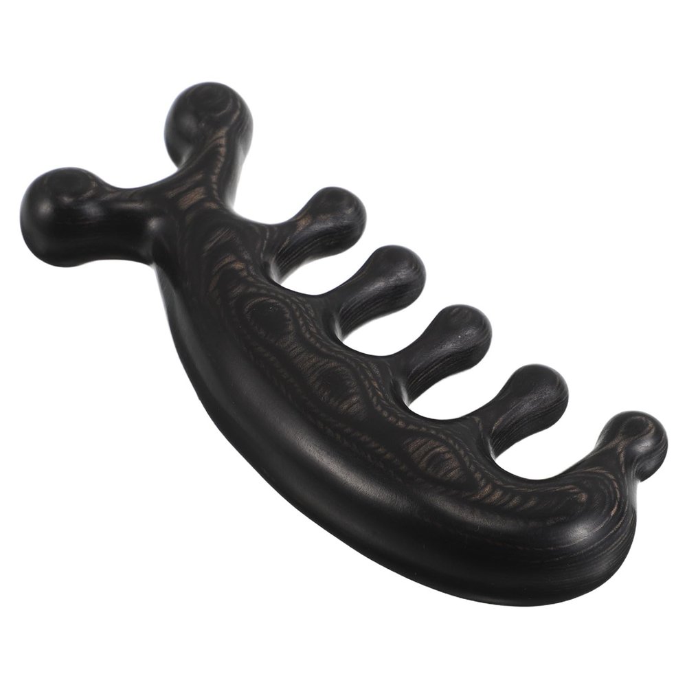 CATIEBYE Sandalwood Massage Comb for Scalp and Face Solid Wood Wide Tooth Guasha Comb with Thickened Design for Head Acupressure and Relaxation, Portable Multi-Functional Massager for Men