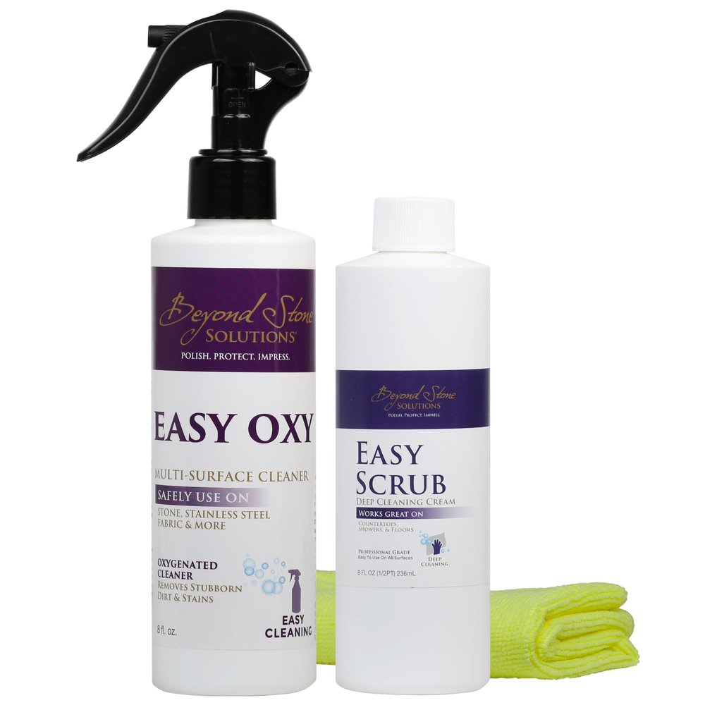 Beyond Stone Solutions Duo Box 8oz Easy Scrub - 8oz Easy Oxy Cleaner