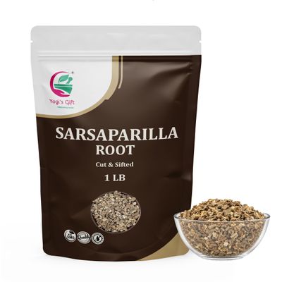 Sarsaparilla Root C/S 1LB Premium Cut & Sifted Sarsaparilla Root for Herbal Tea Smooth Earthy Flavor Sarsaparilla Root Tea for Homemade Herbal Brews By Yogis Gift