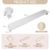 Novabright 72"x8"x5" Bed Wedge Pillow Gap Filler for Headboard Gap Filler Bed Wedge Pillow with Side Pocket Gaps Mattress Wedges Gaps Fillers to Stop Items Falling Down, Removable & Washable (White) view 2