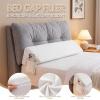 Novabright 72"x8"x5" Bed Wedge Pillow Gap Filler for Headboard Gap Filler Bed Wedge Pillow with Side Pocket Gaps Mattress Wedges Gaps Fillers to Stop Items Falling Down, Removable & Washable (White) view 3