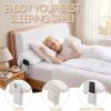 Novabright 72"x8"x5" Bed Wedge Pillow Gap Filler for Headboard Gap Filler Bed Wedge Pillow with Side Pocket Gaps Mattress Wedges Gaps Fillers to Stop Items Falling Down, Removable & Washable (White) view 4