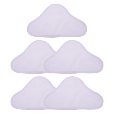 VICASKY 5pcs Triangle Steam Mop Replacement Pads Reusable Heavy-Duty Mop Cloth Accessories for Steam Cleaner Washable Floor Covers Compatible with H2o for Home Cleaning