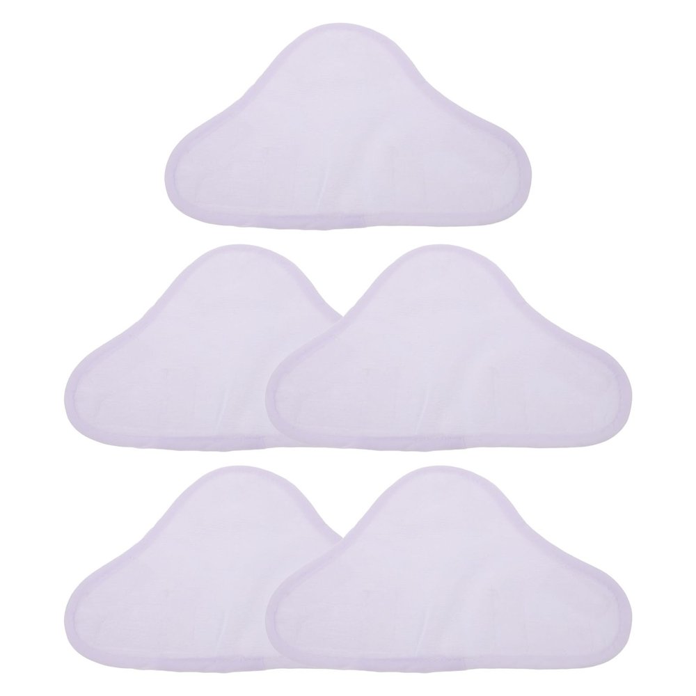 VICASKY 5pcs Triangle Steam Mop Replacement Pads Reusable Heavy-Duty Mop Cloth Accessories for Steam Cleaner Washable Floor Covers Compatible with H2o for Home Cleaning