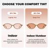 Murddoa Rose Tinted FL-41 Migraine Glasses for Light Sensitivity and Photophobia,Indoor/Outdoor Fluorescent LED Eyewear (50% Tinted,Coffee Brown Frame) view 3
