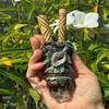 Artisan Handcrafted Kuripe, Bamboo with Crystal Point, Hand-Painted, Sacred Ceremony Tool view 2