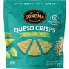 Avocado Lime Queso Crisps, 9.5 oz Zesty Lime Flavor Crunchy Baked Cheese Snacks Keto Friendly & Low Carb Gluten Free & High Protein Made with Real Cheese & Avocado view 1