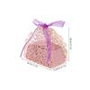 Anneome 50pcs Hollow Rose Flower Wedding Favor Boxes with Ribbons, Glitter Pink Candy and Chocolate Boxes for Wedding Party, Shower, Birthday Celebration view 2
