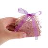 Anneome 50pcs Hollow Rose Flower Wedding Favor Boxes with Ribbons, Glitter Pink Candy and Chocolate Boxes for Wedding Party, Shower, Birthday Celebration view 4