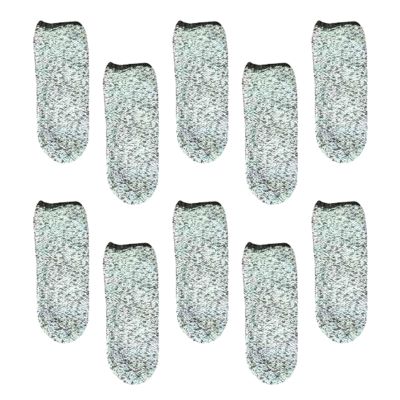 Ciieeo Cut Resistant Finger Cots 5-Level Safety Small Finger Protectors Gray for Kitchen Use 10pcs