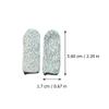 Ciieeo Cut Resistant Finger Cots 5-Level Safety Small Finger Protectors Gray for Kitchen Use 10pcs view 2