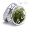 Willow Tree Pill Case with 3 Compartment Exquisite Travel Pill Organizer Portable Round Pill Box Mini Pill Container Metal Vitamin Medicine Container for Man&Women view 2