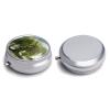 Willow Tree Pill Case with 3 Compartment Exquisite Travel Pill Organizer Portable Round Pill Box Mini Pill Container Metal Vitamin Medicine Container for Man&Women view 3