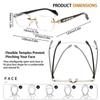 Frameless Reading Glasses Anti-Blue Light Clear Lens Rimless Blue-Light Glasses Eyewear with Diamond-Cut Edge for Men Women view 2