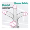 Clear Soft Gel Massager for Women Suction Cup Base Multiple Waterproof view 3