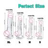 Clear Soft Gel Massager for Women Suction Cup Base Multiple Waterproof view 4