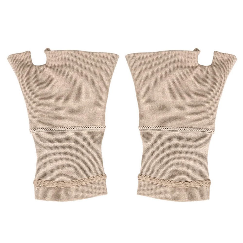 RUNROTOO Arthritis Compression Fingerless Gloves, Elastic Breathable Hand Support Gloves, Flesh Tone S, Anti-skid Support for Sports and Daily Wear