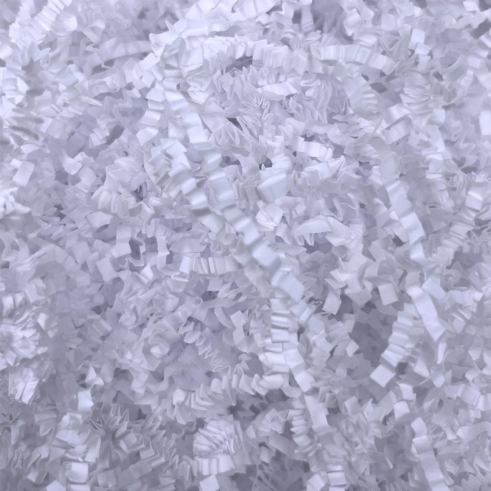 Zankubom White Crinkle Cut Paper Shred Filler for Gift Wrapping | 10 LB Basket Fillers for Easter, Birthday, Wedding, Christmas Party Decorations | Shredded Paper Pack Supplies