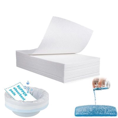 100 Count Commode Absorbent Pads, Bedside Commode Liners with Super Absorbent Gel, Portable Toilet Pads for Adults, Bedpan, Camping, Travel, Home Care