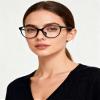 ANRRI Cat Eye Blue Light Blocking Glasses for Women, Trendy Retro Stylish Computer Glasses, Anti Eye Strain & UV Protection Cateye Black Frame view 2