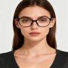 ANRRI Cat Eye Blue Light Blocking Glasses for Women, Trendy Retro Stylish Computer Glasses, Anti Eye Strain & UV Protection Cateye Black Frame view 3