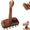 KINTEGOOD Large Wooden Meridian Massage Brush, Sandalwood, Long Handle view 1