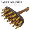 KINTEGOOD Large Wooden Meridian Massage Brush, Sandalwood, Long Handle view 4