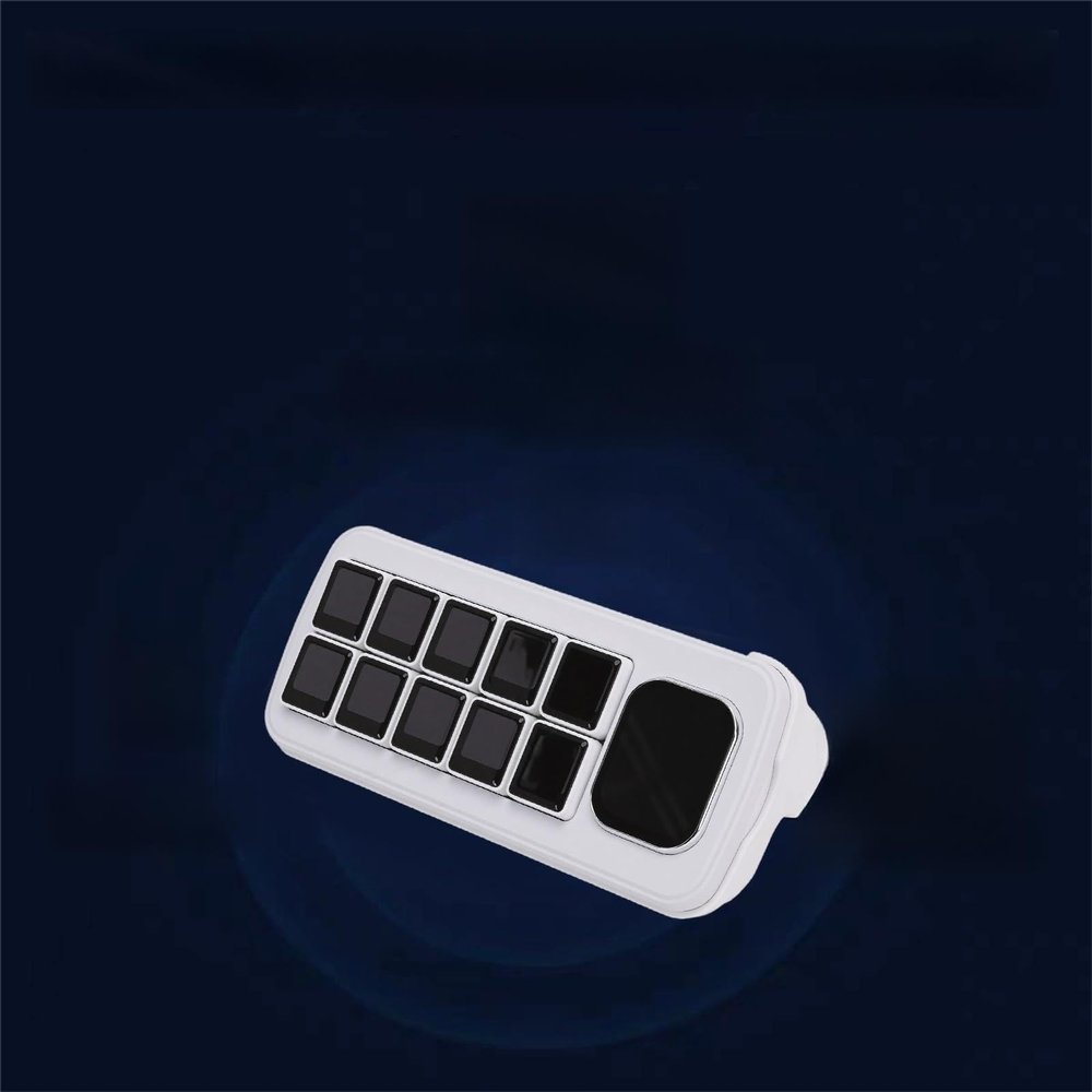 GOWENIC Multi Function AI Voice Control Panel with 10 Mechanical LCD Macro Keys & 2.01 Secondary Screen, Linux Dual System (White)