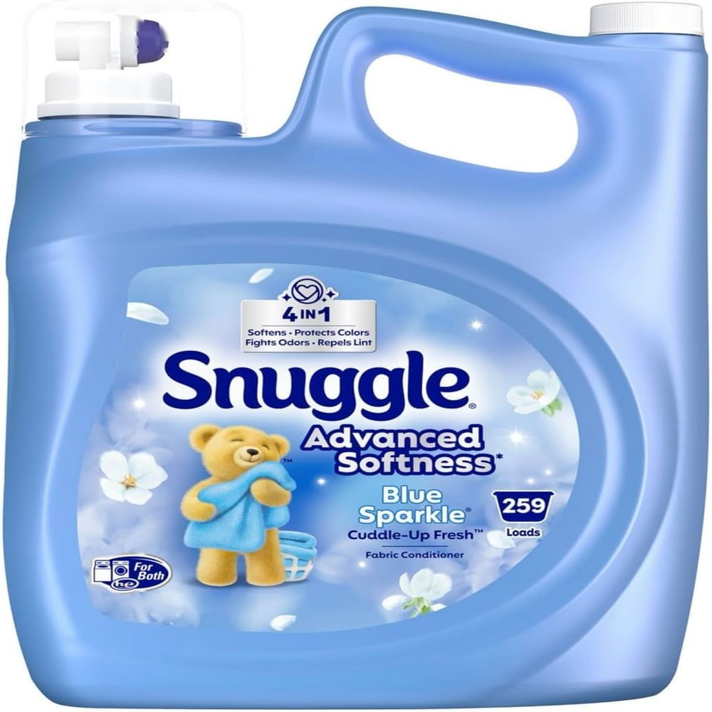 259 Loads Advanced Softness Liquid Fabric Softener, Blue Sparkle, 4-in-1 Benefits, HE Compatible