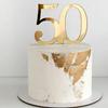 Gold Acrylic Number 50 Cake Topper for 50th Birthday,Happy 50 Birthday Cake Charm,Fiftieth Theme for Golden Wedding Birthday Anniversary Celebration Ideas Cake Decorating for Him Her view 4