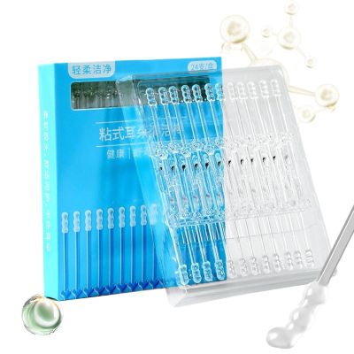 24 Pcs Sticky Ear Swabs, Adhesive Earwax Removal Sticks, Soft Double-Headed Gentle Ear Wax Cleaning Tool for Children and Adults