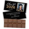 36 Pack Personalized Graduation Class of 2026 Belgian Milk Chocolate Candy Bar Party Favors For Senior Gifts, Table Decoration, Dessert Tables & More - Gold view 1