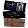 36 Pack Personalized Graduation Class of 2026 Belgian Milk Chocolate Candy Bar Party Favors For Senior Gifts, Table Decoration, Dessert Tables & More - Purple view 1