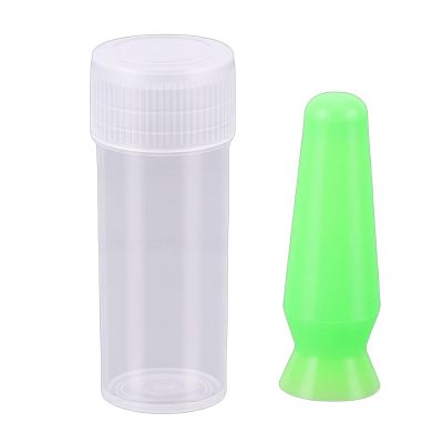 8pcs Silicone Contact Lens Plunger, Individual Container Applicator Remover Tool, Soft Contact Lenses Tool with Portable Design, Ideal for Home or Travel (Green)