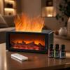 300ML Essential Oil Aroma Diffuser,Flame Air Humidifiers,Colorful Flame Diffusers for Home,Diffuser for Aromatherapy Yoga Room Bedroom, Office, Home with Remote Timer and Auto Off view 1