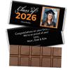 36 Pack Personalized Graduation Class of 2026 Belgian Milk Chocolate Candy Bar Party Favors For Senior Gifts, Table Decoration, Dessert Tables & More - Orange view 1