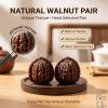 2 PCS Natural Chinese Wenwan Walnuts, 100-Year-Old Patina Walnuts Premium Quality, Handpicked, Unique Texture and Flavor for Collectors and Enthusiasts Family Heirloom (4PC) view 2