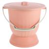 Baluue Thickened 6.5l Chamber Pot with Lid, Odor-Resistant Night Urinal Bucket for Home Use, Large Pink Urine Bedpan Suitable for Elderly Patients and Bedside Bathroom Aid view 1