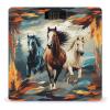 A Pattern with Horses As A Background Smart Scale for Body Weight Digital Bathroom Scale Toughened Glass Weight Scale with Large LCD Backlight Display High Precision Scales Weighing Machine view 1