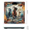 A Pattern with Horses As A Background Smart Scale for Body Weight Digital Bathroom Scale Toughened Glass Weight Scale with Large LCD Backlight Display High Precision Scales Weighing Machine view 2