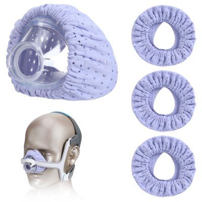 4-Pack Nasal CPAP Mask Liners Compatible with N20 Nasal Mask Cushions Silky Comfort Reduces Skin Irritation (Purple, Large)