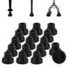 GOMAKERER 16 Pcs 13mm Quad Cane Tip, Heavy Duty Walking Cane Rubber Tips Replacement Non-Slip Extreme Grip Cane Replacement Foot for Quad Cane, Walking Stick and Furniture view 1