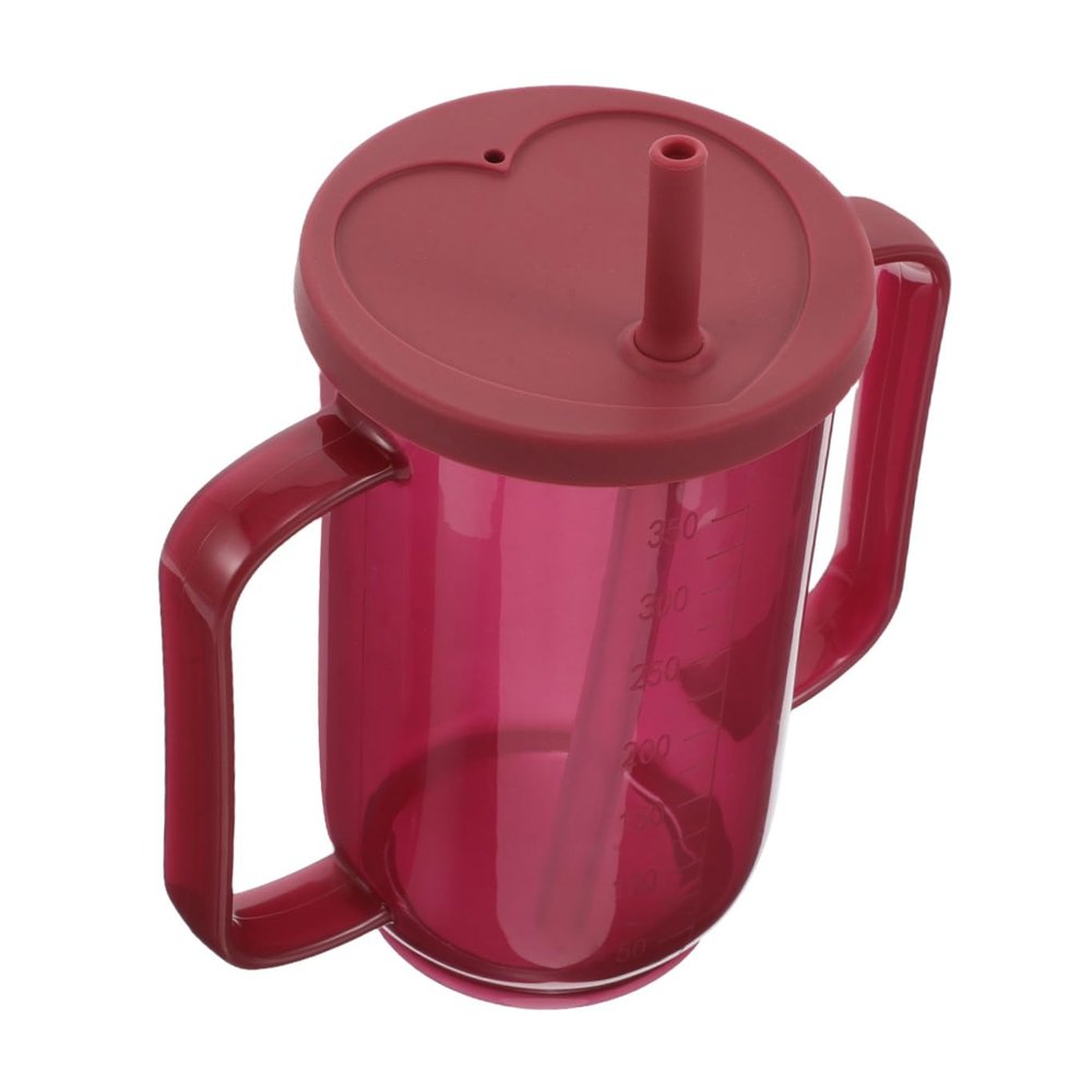 HOMOCONO Elderly Nursing Spill Proof Cup with Straw 250ml Bedridden Care Drinking Aid Anti-leak No Spill Cup for Adults and Seniors