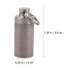 SHOWERORO Waterproof Metal Pill Fob Container 2pcs Portable Small Titanium Color Emergency Medication Holder for Travel and Daily Use view 2