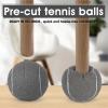 12pcs Pre-Cut Tennis Balls, Fits Most Walkers and Chairs, Stay Secure, Without Slipping Off Walker, Tennis Balls for Reducing Noise(Gray) view 4