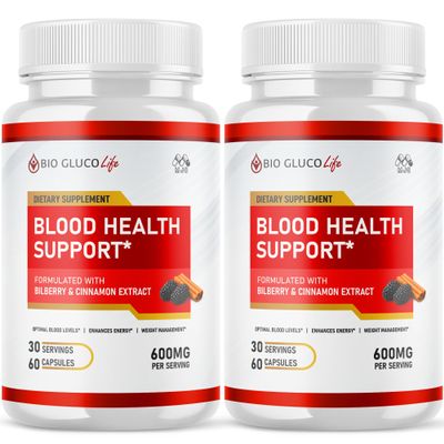 (2 Pack) Bio Gluco Life Capsules, Official BioGluco Life Pills with All Natural Ingredients, Advanced Overall Health and Wellness Support Supplement with Maximum Strength Multivitamins (120 Capsules)
