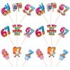 36 PCS 6 7 Party Decorations Funny Six Seven Cupcake Toppers Double Sided Baseball Funny 6 7 Birthday Cake Decorations for Donut Ice Cream Six Seven Meme Birthday Party Cupcake Decorations Supplies view 3