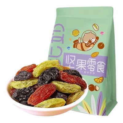 Three-Color Raisins, 250g Bag, Mixed Dried Fruit, Ready-to-eat Snack, Naturally Sun-Dried, Rich in Fruity Aroma(1bag)