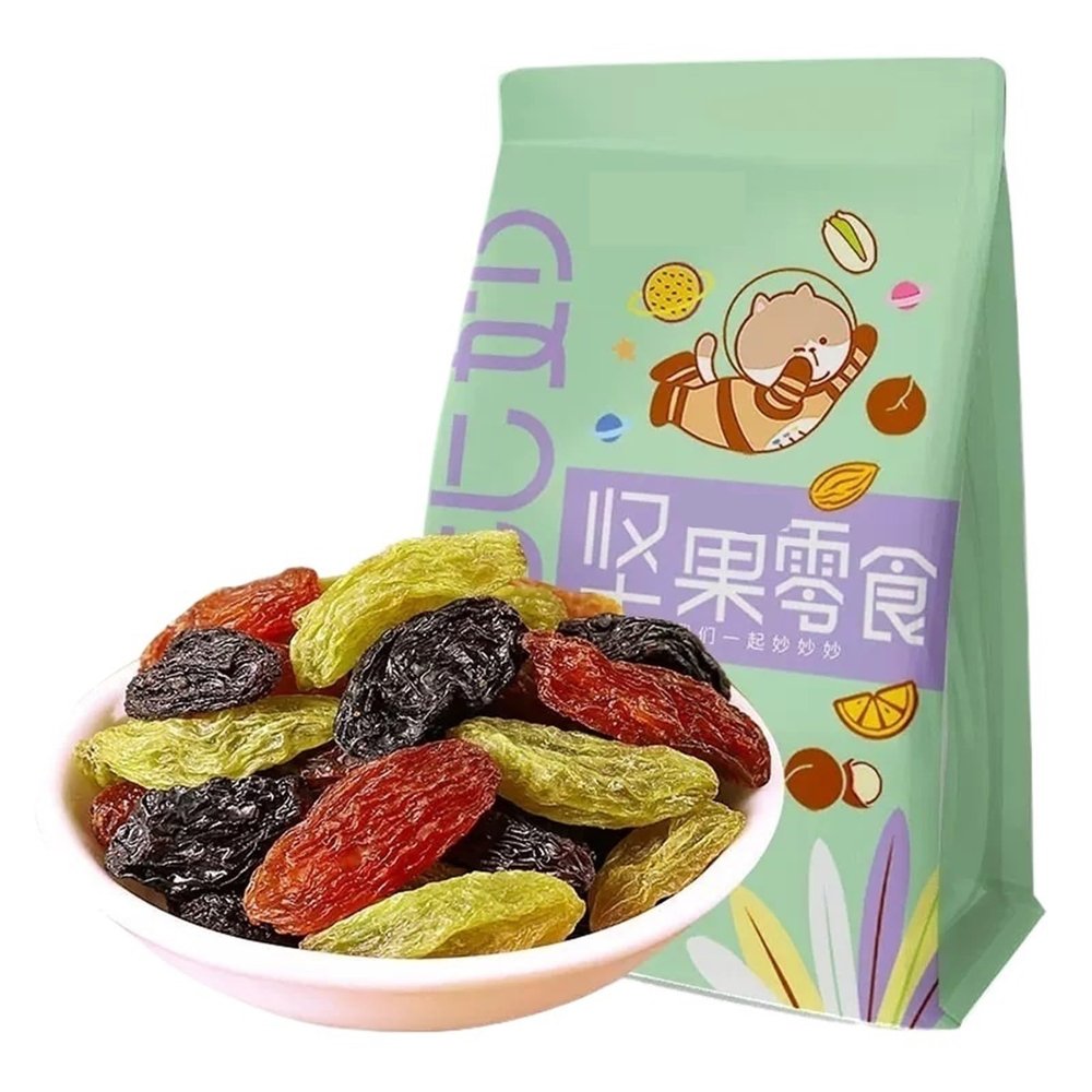 Three-Color Raisins, 250g Bag, Mixed Dried Fruit, Ready-to-eat Snack, Naturally Sun-Dried, Rich in Fruity Aroma(1bag)